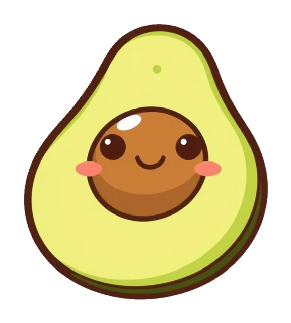 Avocado paper squishy template