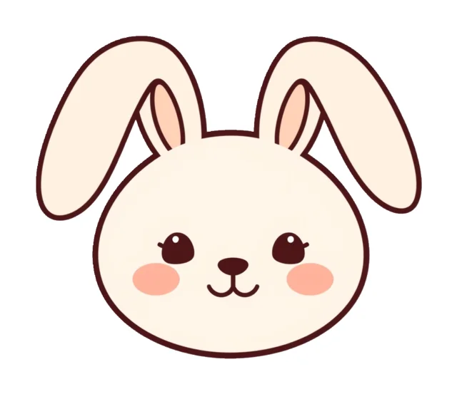 Bunny Face paper squishy template