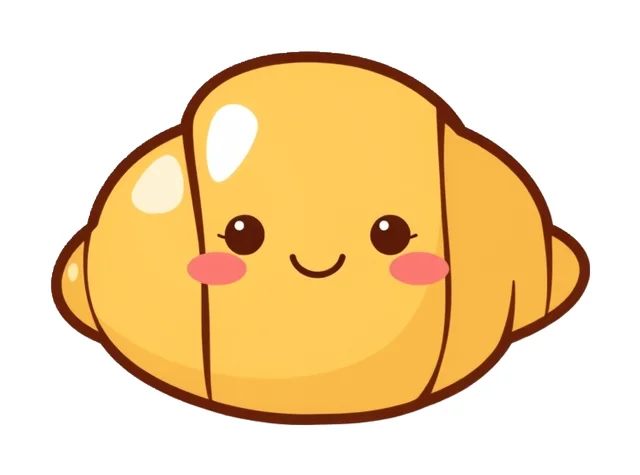 Croissant paper squishy template