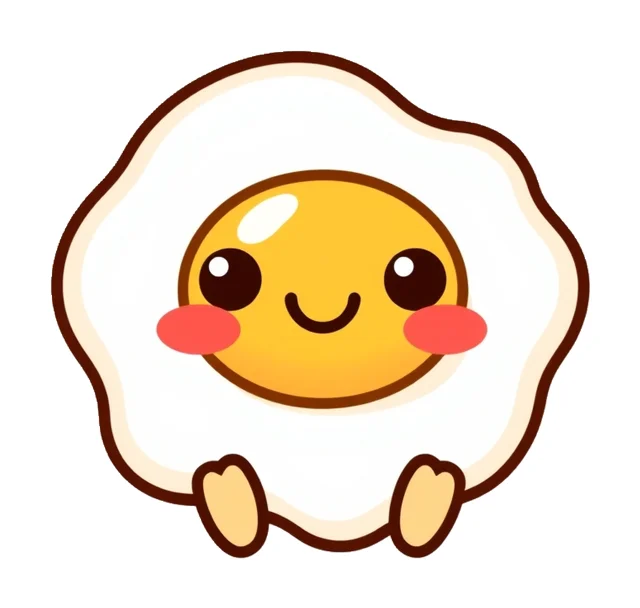 Fried Egg paper squishy template