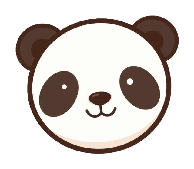 Panda Face paper squishy template
