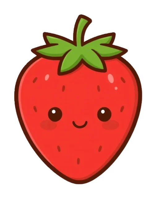 Strawberry paper squishy template