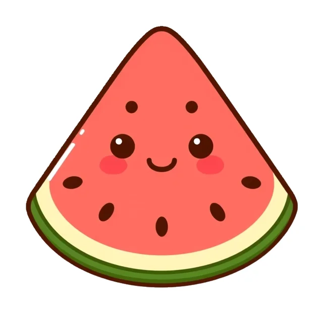 Watermelon Slice paper squishy template
